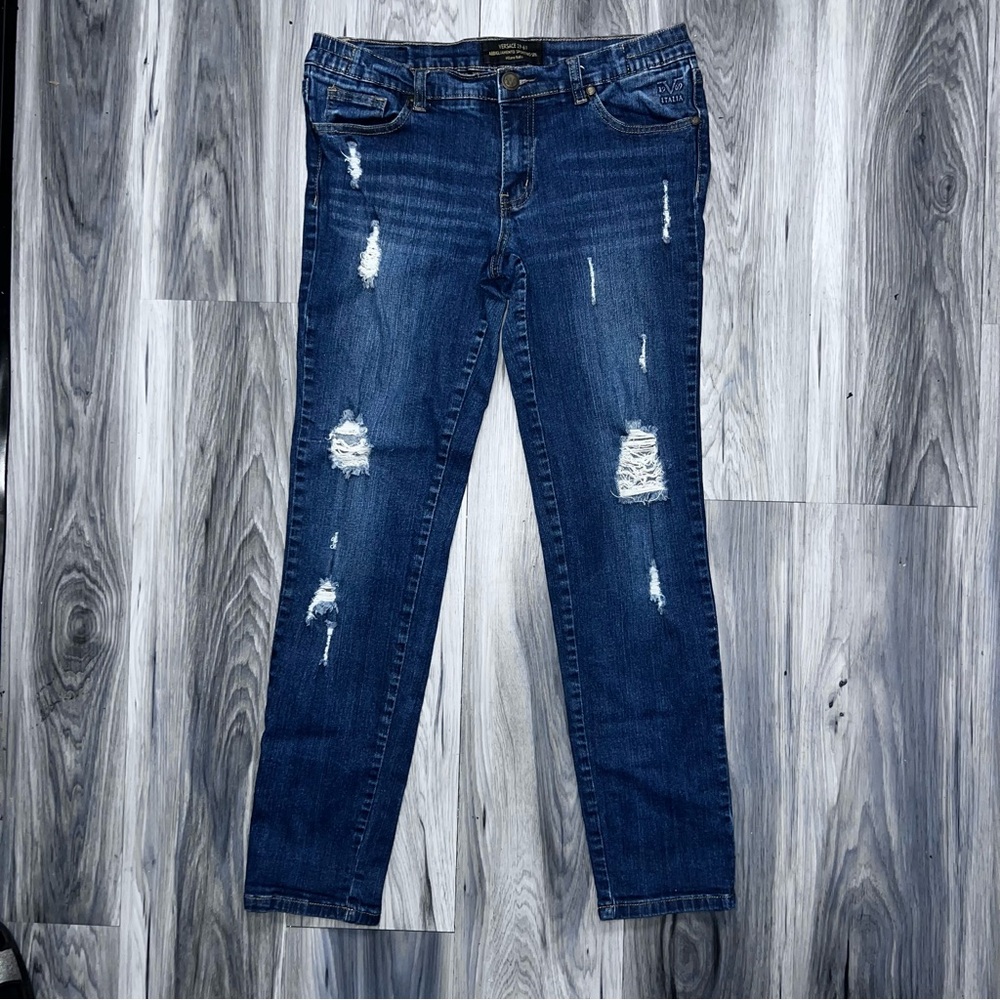 Versace Distressed Blue Jeans Pants Size 28